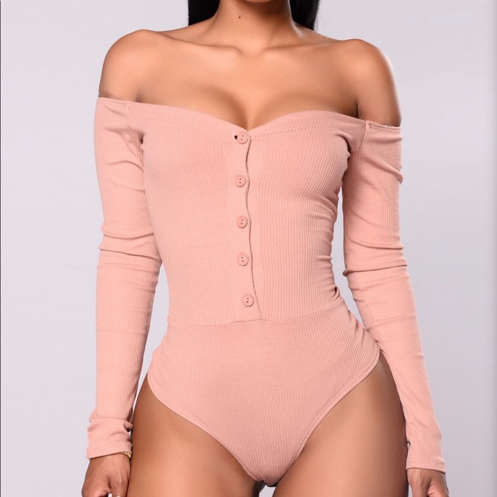 Pink off the Shoulder Bodysuit